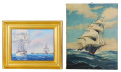 TWO NAUTICAL TALL SHIP PAINTIN