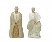 TWO NAVAJO ALABASTER SCULPTURE