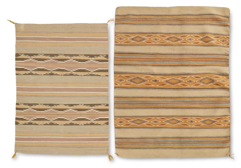 TWO NAVAJO CHINLE BLANKETSTwo