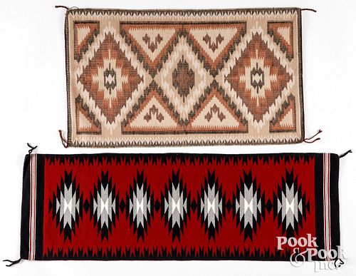 TWO NAVAJO INDIAN REGIONAL RUG