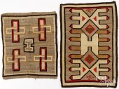 TWO NAVAJO INDIAN WEAVINGS, EA