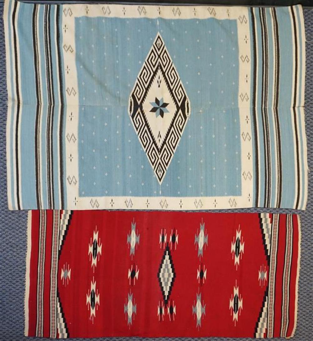 TWO NAVAJO OR SANTILLO WEAVINGS,