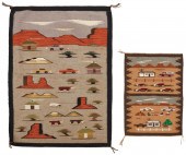 TWO NAVAJO PICTORIAL WEAVINGST