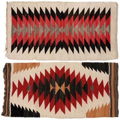 Two Navajo saddle blankets: both