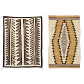 TWO NAVAJO SADDLE BLANKETS<br>