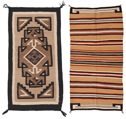 TWO NAVAJO TEXTILESboth 20th