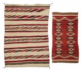 TWO NAVAJO TEXTILESTwo Navajo