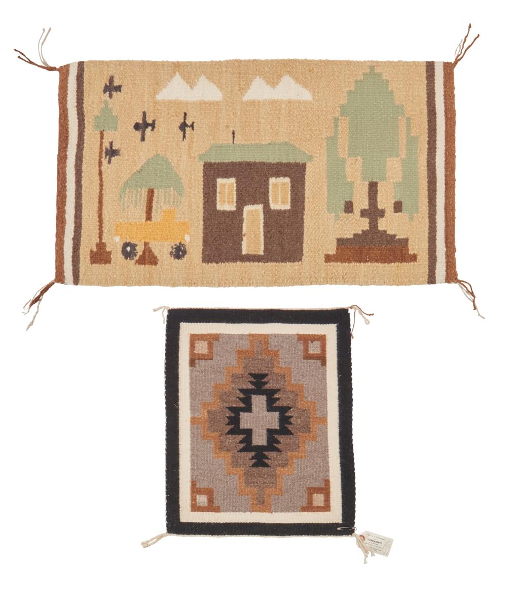TWO NAVAJO TEXTILESTwo Navajo