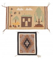 TWO NAVAJO TEXTILESTwo Navajo