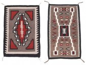 TWO NAVAJO TRADING POST WEAVIN