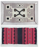 TWO NAVAJO WEAVINGS: 1) STORM