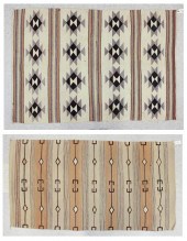 TWO NAVAJO WEAVINGS, REPEATING