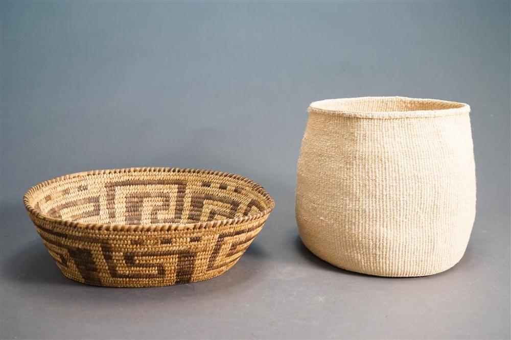 TWO NAVAJO WOVEN BASKETSTwo