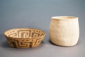 TWO NAVAJO WOVEN BASKETSTwo Na