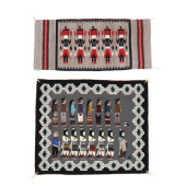 TWO NAVAJO YEI FIGURAL AREA RU