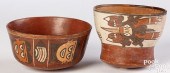 TWO NAZCA POLYCHROMED POTTERY