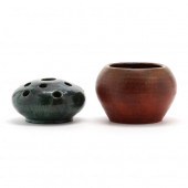 TWO NC ART POTTERY VESSELS The