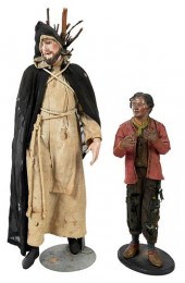 TWO NEAPOLITAN MALE CRECHE FIG