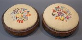 TWO NEEDLEPOINT UPHOLSTERED FO