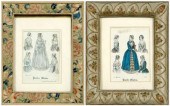 Two needlework frames, one wit
