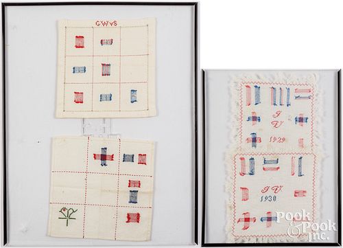 TWO NEEDLEWORK SAMPLER SHOW