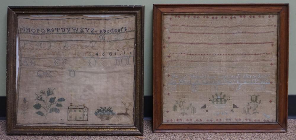 TWO NEEDLEWORK SAMPLERS,