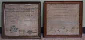 TWO NEEDLEWORK SAMPLERS, 18TH-
