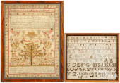 TWO NEEDLEWORK SAMPLERS, 19TH