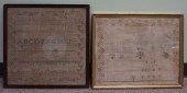TWO NEEDLEWORK SAMPLERS, 19TH