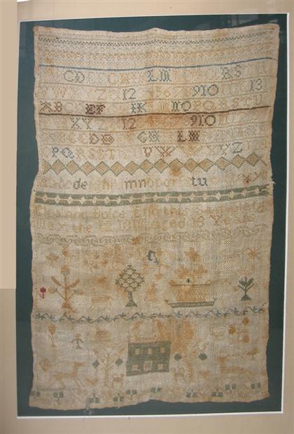 Two needlework samplers    dated