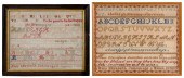 TWO NEEDLEWORK SAMPLERS MID-19