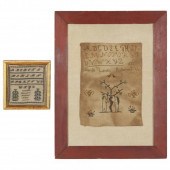 TWO NEEDLEWORK SAMPLERS The fi