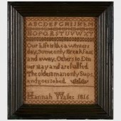 TWO NEEDLEWORK SAMPLERSThe lar