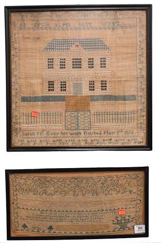 TWO NEEDLEWORK SAMPLERSTwo