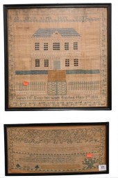 TWO NEEDLEWORK SAMPLERSTwo Nee