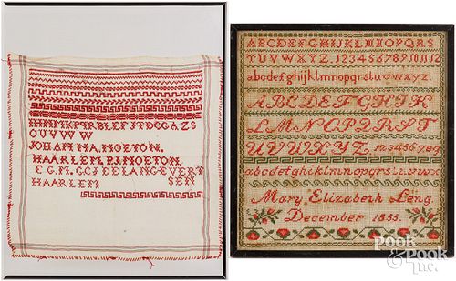 TWO NEEDLEWORK SAMPLERSTwo