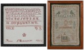 Two Needleworks 19th century: