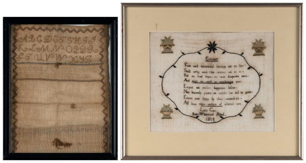 TWO NEEDLEWORKS 19TH CENTURYTWO