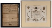 TWO NEEDLEWORKS 19TH CENTURYTW