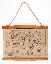 TWO NEEDLEWORKS: "COLONIAL AME