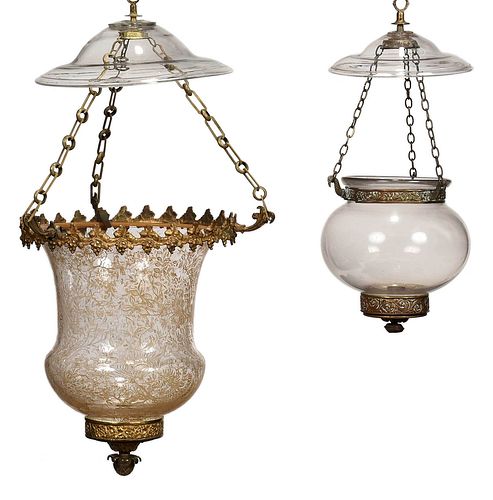 TWO NEOCLASSICAL BLOWN GLASS