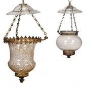 TWO NEOCLASSICAL BLOWN GLASS H