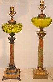 TWO NEOCLASSICAL COLUMNAR TABL