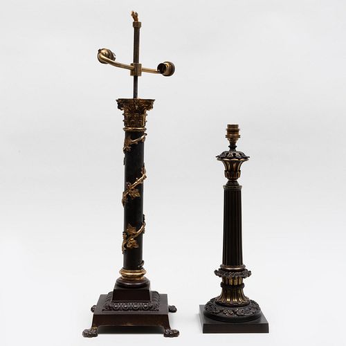 TWO NEOCLASSICAL PARCEL-GILT