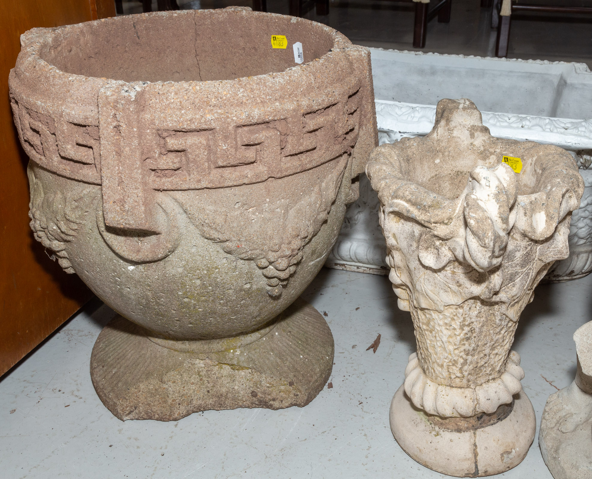 TWO NEOCLASSICAL STYLE CEMENT