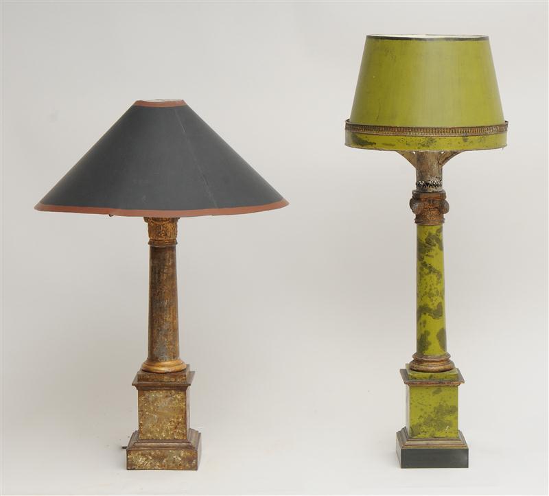 TWO NEOCLASSICAL STYLE MARBELIZED