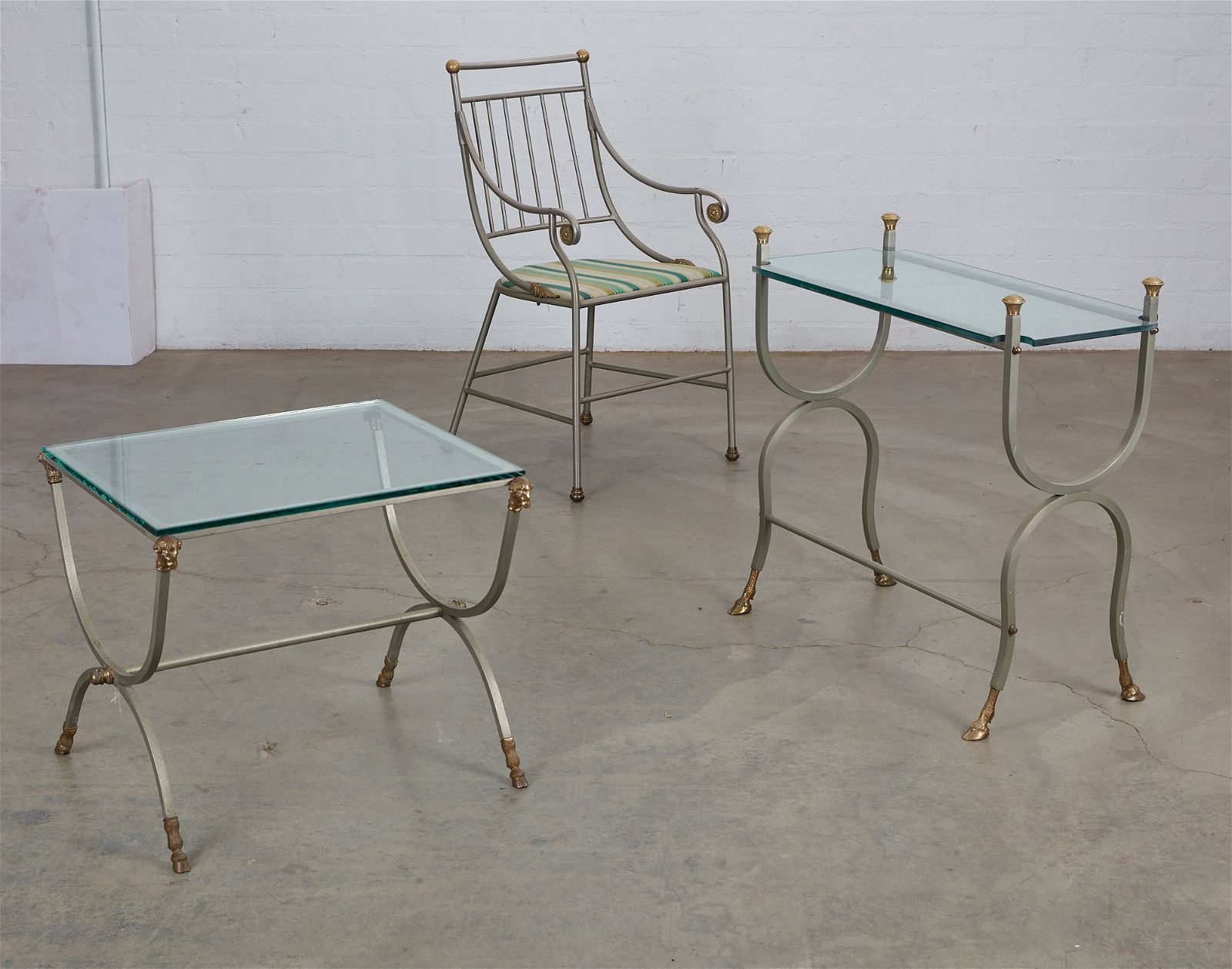 TWO NEOCLASSICAL STYLE TABLE FRAMES