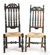 TWO NEW ENGLAND BANISTER BACK