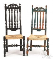 TWO NEW ENGLAND BANISTER BACK