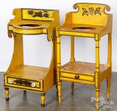 TWO NEW ENGLAND PAINTED WASH S